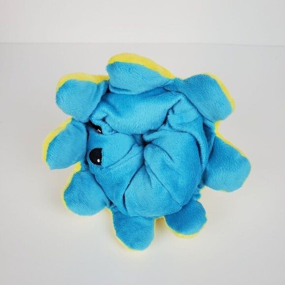 Reversible Double Sided Yellow Blue Angry Octopus Flip Plush Toy Doll - Picture 2 of 3